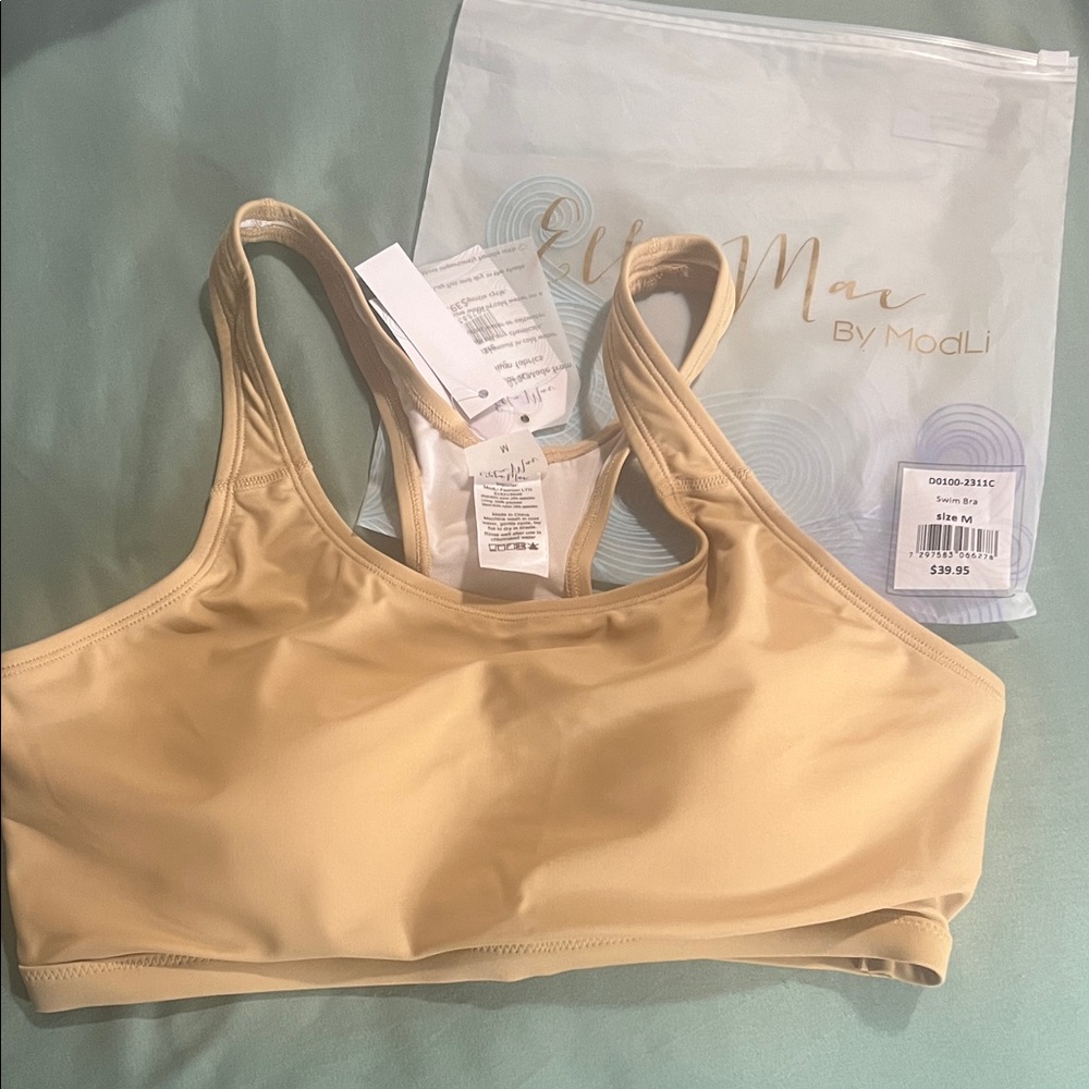 Ella Mae by Modli Women's Tan Swim Bra NWT